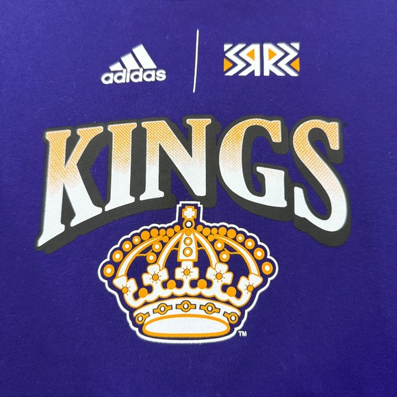 Adidas LA Kings Hockey NHL Purple Pullover Hoodie Sweatshirt Women's Small EUC - Picture 5 of 8